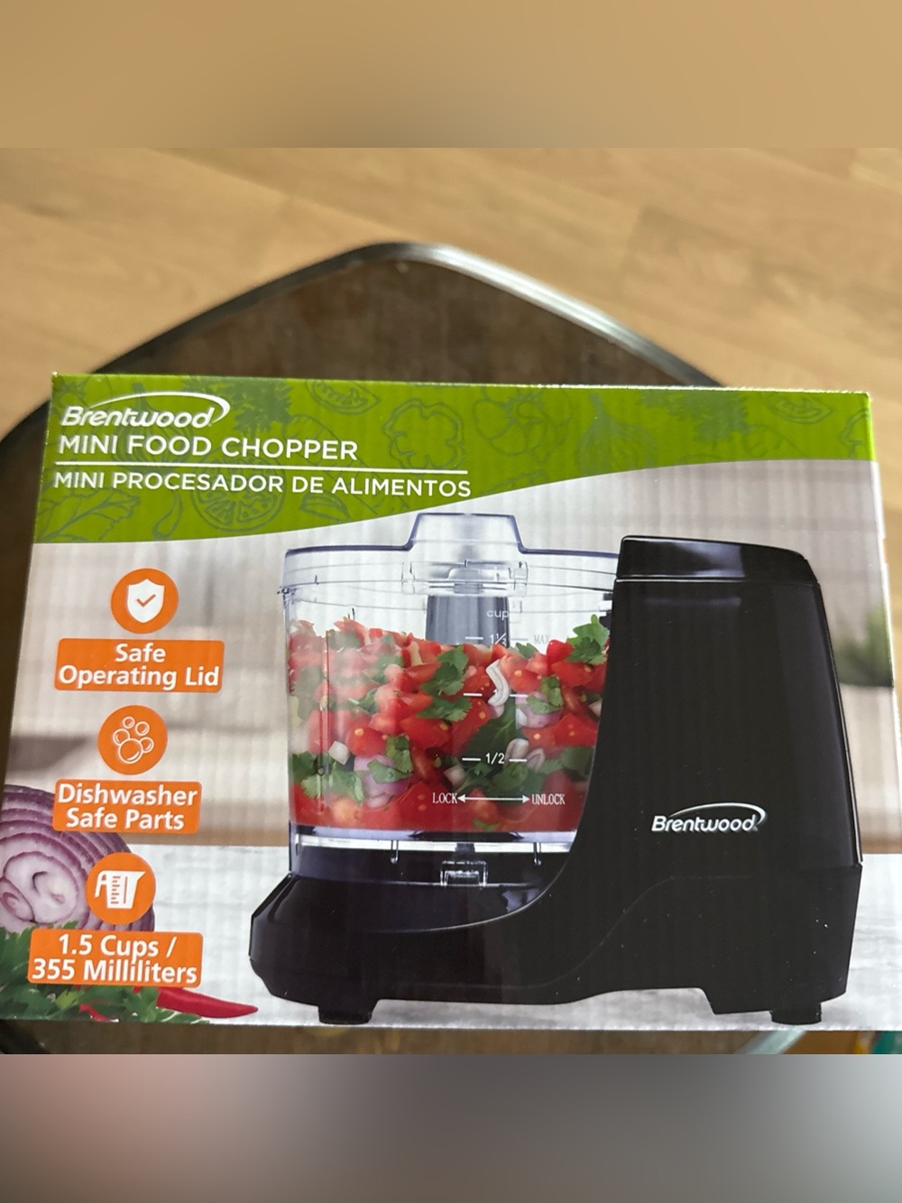 Brentwood Black Mini Food Chopper - Compact Kitchen Prep Tool